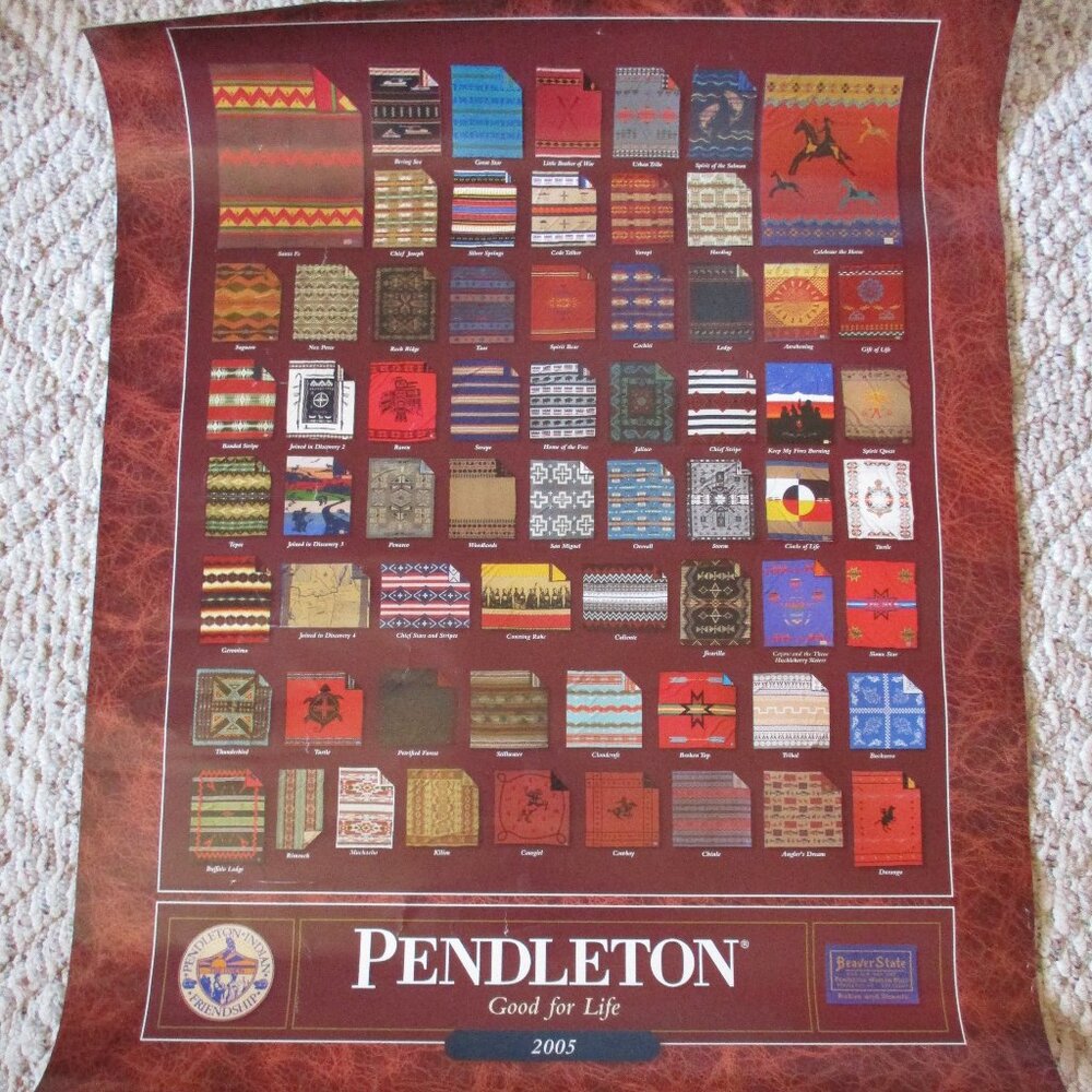 Vintage 2005 Pendleton Good For Life Pattern Advertisement Poster